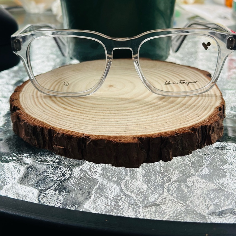 Salvatore Ferragamo Gray and Black Glasses new RX clear - Picture 2 of 5